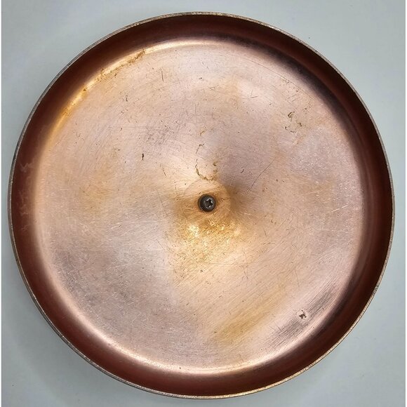 Vintage Copper Pot Lid With Black Knob 7.5" Round - Picture 6 of 8